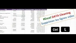 Miniature : #Excel: Comment Supprimer les lignes Vides #DATA #Cleaning 2 Méthodes