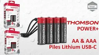 Miniature : THOMSON Power+ Piles Lithium Rechargeables USB-C - AA & AAA, pratique au quotidien - Unboxing