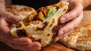 Miniature : Le pain Pita à la poêle qui ne se déchire jamais 🥙