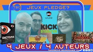 Miniature : TBC ✅Jeux Pledge? 4 Jeux , 4 Auteurs en Interview🌞LaCopineGeek, 🐼   FullPanda & 😎McMillan