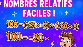 Miniature : Nombres relatifs faciles – Révise ton contrôle de 4ème !