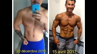 Miniature : Musculation Fitness Transformation 4 mois (Motivation)