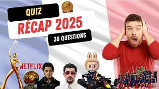 Miniature : 🔥⭐Quiz récap de l'année 2025 : as-tu suivi l'actualité ? culture pop, sport, tv, musique et autres !