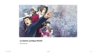Miniature : La citation juridique McGill