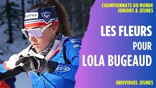 Miniature : Lola BUGEAUD Cérémonie des fleurs ! Individuel Jeune 26/02 Champ. du Monde JUNIORS et JEUNES Suède