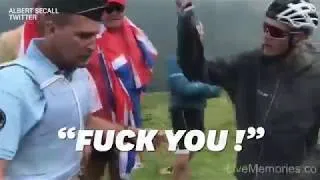 Miniature : Chris Froome insulte un gendarme qui l'a bousculé par erreur | TDF 2018