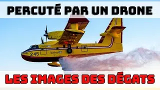 Miniature : [FR] CANADAIR endommagé par un drone : les images des dégâts internes. Canadair CL-415 Réparé.