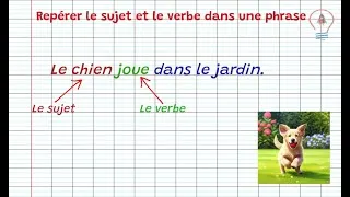 Miniature : Trouver le SUJET et le VERBE dans une phrase | Méthode Facile CP CE1 CE2 | Français Primaire