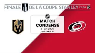Miniature : Golden Knights @ Hurricanes Match #1, Finale de la Coupe Stanley 2/6/2026 (Match condensé)