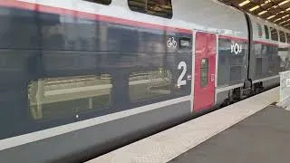 Miniature : Départ imminent d'un TGV InOui à destination Toulouse Matabiau en gare de Carcassonne