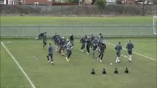 Miniature : échauffement avant match football