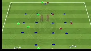 Miniature : exercice course de vitesse défi spécial noël sapin entraînement de foot