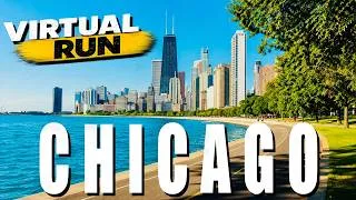 Miniature : CHICAGO - U.S.A - Virtual Treadmill Run | 25 min | Scenic City Run #treadmill #virtualrun #run