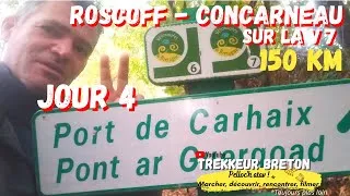 Miniature : Jour 4 Roscoff Concarneau à pied 147 km par la V7  | Carhaix Gourin