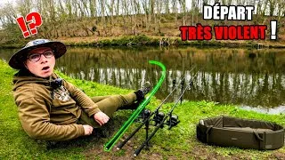 Miniature : 24H pour pêcher une GROSSE carpe...départ VIOLENT dans les OBSTACLES !!