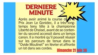 Miniature : PYRAMIDE DE CHANCES DERNIÈRE MINUTE TURFOMANIA PARISIEN PRIX JEAN YVES L'ÉCUYER DIMANCHE 21 JUIN 26 