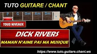 Miniature : Tuto guitare chant Dick Rivers Maman n'aime pas ma musique
