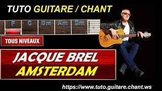 Miniature : Tuto guitare chant Jacques Brel Dans le port d'Amsterdam