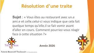 Miniature : Oraux - Correction d'une traite et entretien [PASS-LAS 2025-2026]