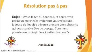 Miniature : Oraux - Correction de sujet pas à pas [PASS-LAS 2025-2026]