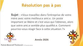 Miniature : Oraux - Correction de sujet pas à pas [PASS-LAS 2025-2026]
