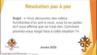 Miniature : Oraux - Correction de sujet pas à pas [PASS-LAS 2025-2026]