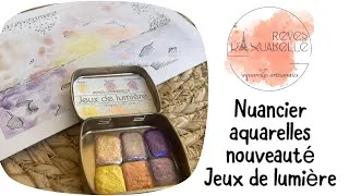 Miniature : Umboxing et nuancier du nouveau set de chez Rêves d’aquarelle « Jeux de lumière »
