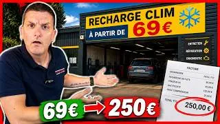 Miniature : ❄️Recharge de clim à 69 € : Pourquoi la facture dépasse les 250 €❓