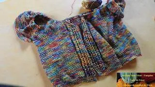 Miniature : Avancée du cardigan Femme sans coutures col V et manches courtes Raglan et séjour en Alsace