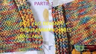 Miniature : 1 - Tuto Tricot Cardigan Femme sans coutures Raglan tricoté de bas en haut (Création)