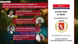 Miniature : Conférence - Création artistique sous tension : IA, authenticité et nouveaux territoires du style
