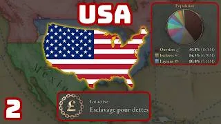 Miniature : Let's Play Victoria 3 — USA : Construire une Technocratie Esclavagiste #2 — Les Fondations