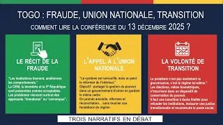Miniature : FRAUDE, UNION NATIONALE, TRANSITION : COMMENT LIRE LA CONFÉRENCE DU 13 DÉCEMBRE 2025 ?