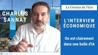 Miniature : Charles Sannat : On est clairement dans une bulle d'IA | Interview Économique