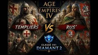 Miniature : Templiers vs Rus' classé 1v1 Diamant 2 Age of Empires 4