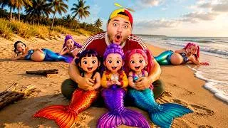 Miniature : J'AI TROUVÉ LES BÉBÉS SIRÈNES KPOP DEMON HUNTERS À LA PLAGE ! Rumi Mira et Zoey Enceintes !