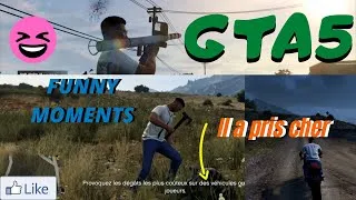 Miniature : GTA 5 Funny moments ! + Moto de route cross Gta v Online