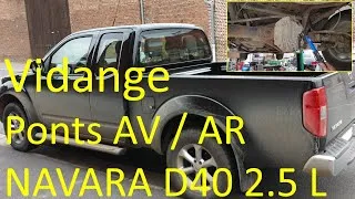 Miniature : ✅ Vidange ponts avant / arrières (différentiel) NISSAN NAVARA D40 (tuto)