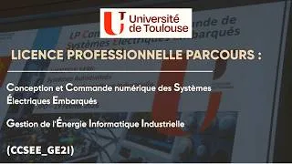 Miniature : Licence pro Conception commande numérique des systèmes électriques embarqués - Université Toulouse