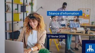 Miniature : Formez-vous en rédaction et en relations publiques, grâce à des programmes universitaires crédités