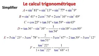Miniature : Comment simplifier des expressions avec des rapports trigonométriques  niveau 3AC