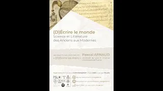 Miniature : Pascal Arnaud (Université de Lyon II / Institut Universitaire de France), (D)écrire les mers