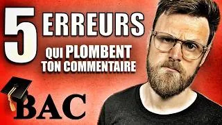 Miniature : Les 5 erreurs qui font chuter ta note au commentaire (BAC français)
