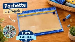 Miniature : Tuto couture d’une débutante : pochette à projets facile et rapide à réaliser 🧵🧵