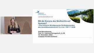 Miniature : Identitätsmissbrauch im Strafrecht (Art. 179decies StGB) | Prof. Dr. Cathrine Konopatsch