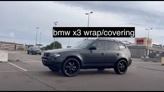 Miniature : Bmw X3 covering wrap black grey satin 4k HD Akram GMK