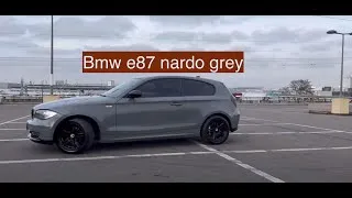 Miniature : Bmw serie 1 e87 gris covering wrap  nardo nardo grey Akram gmk 4k