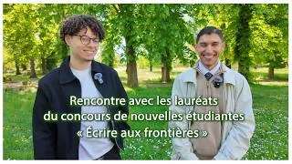 Miniature : Rencontre avec les lauréats du concours de nouvelles étudiantes « Écrire aux frontières »