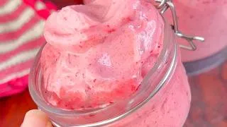 Miniature : Glace Instantanée Aux Fruits Rouges : 2 Ingrédients🍧Sans Sucre, Ni Crème, Ni Cuisson