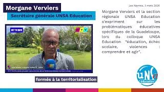 Miniature : Morgane Verviers et la section régionale UNSA Education sur MYTV Caraïbes